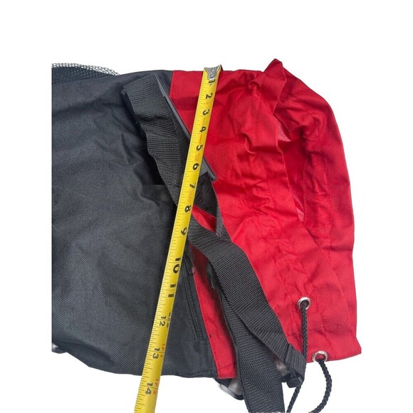 Disney Cruise Line Castaway Club Canvas Red Black Beach Tote Bag Draw String - Picture 12 of 16